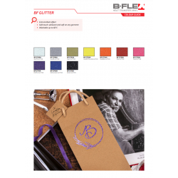 G796 Stříbrná Glitter nažehlovací fólie / B-flex