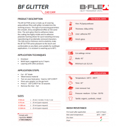 G734 Oranžová Glitter nažehlovací fólie / B-flex
