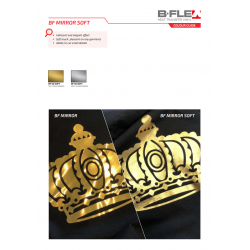 BFSS SOFT Metalická lesklá stříbrná nažehlovací fólie / B-flex