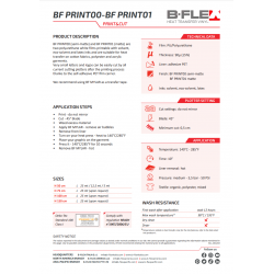 BF PRINT00 Biela polomatná tlačová nažehľovací fólia / B-flex