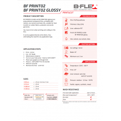 BF PRINT02 Transparentní matná tisková nažehlovací fólie / B-flex