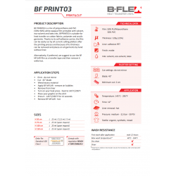 BF PRINT03 Bílá matná tisková nažehlovací fólie / B-flex