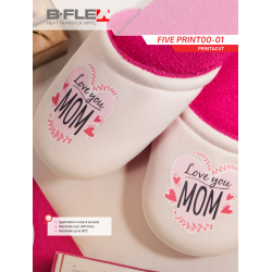 BF PRINT00 EVO Biela polomatná tlačová flex nažehľovací fólia / B-flex