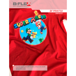 BFPRINT50 Bílá matná tisková nažehlovací fólie / B-flex