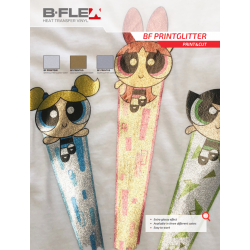 BFPRINTGW Bílá Glitter tisková nažehlovací fólie / B-flex