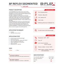 BFREF000FR Reflexní stříbrné nažehlovací segmenty / B-flex
