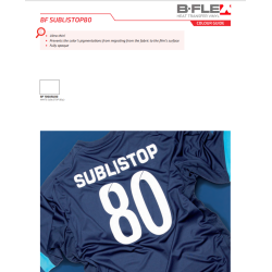 700SU80 White Sublistop flex heat transfer vinyl / B-flex