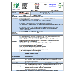 L404AA4 Laser tisk bílá nažehlovací fólie  / CFP Flex