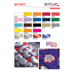 U796 Stříbrná PUFF flex nažehlovací fólie / B-flex