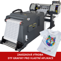 DTF transfery Hot Peel na zakázku – potisk textilu