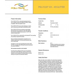 438 Červená Glitter nažehlovací fólie / Poli-flex