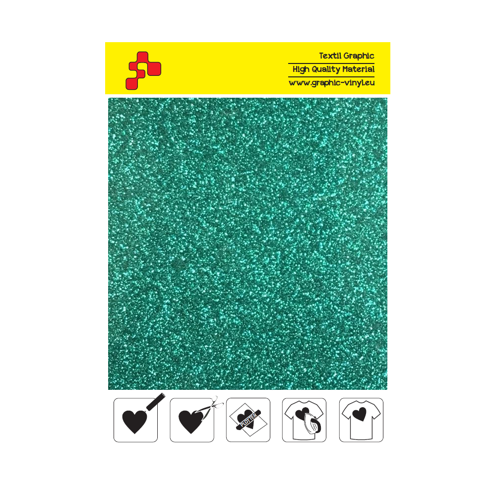 IDP450A Emerald Pearl Glitter (Sheet) termal transfer film / iDigit
