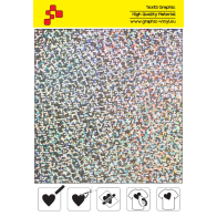 IDL796A Stříbrná Glam (Arch) nažehlovací fólie / iDigit