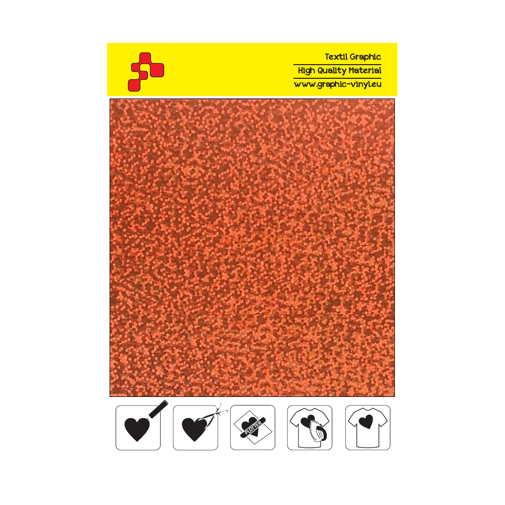 IDL734A Oranžová Glam (Arch) nažehľovací fólia / iDigit