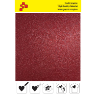 IDG730A Červená Glitter (Arch) nažehlovací fólie / iDigit