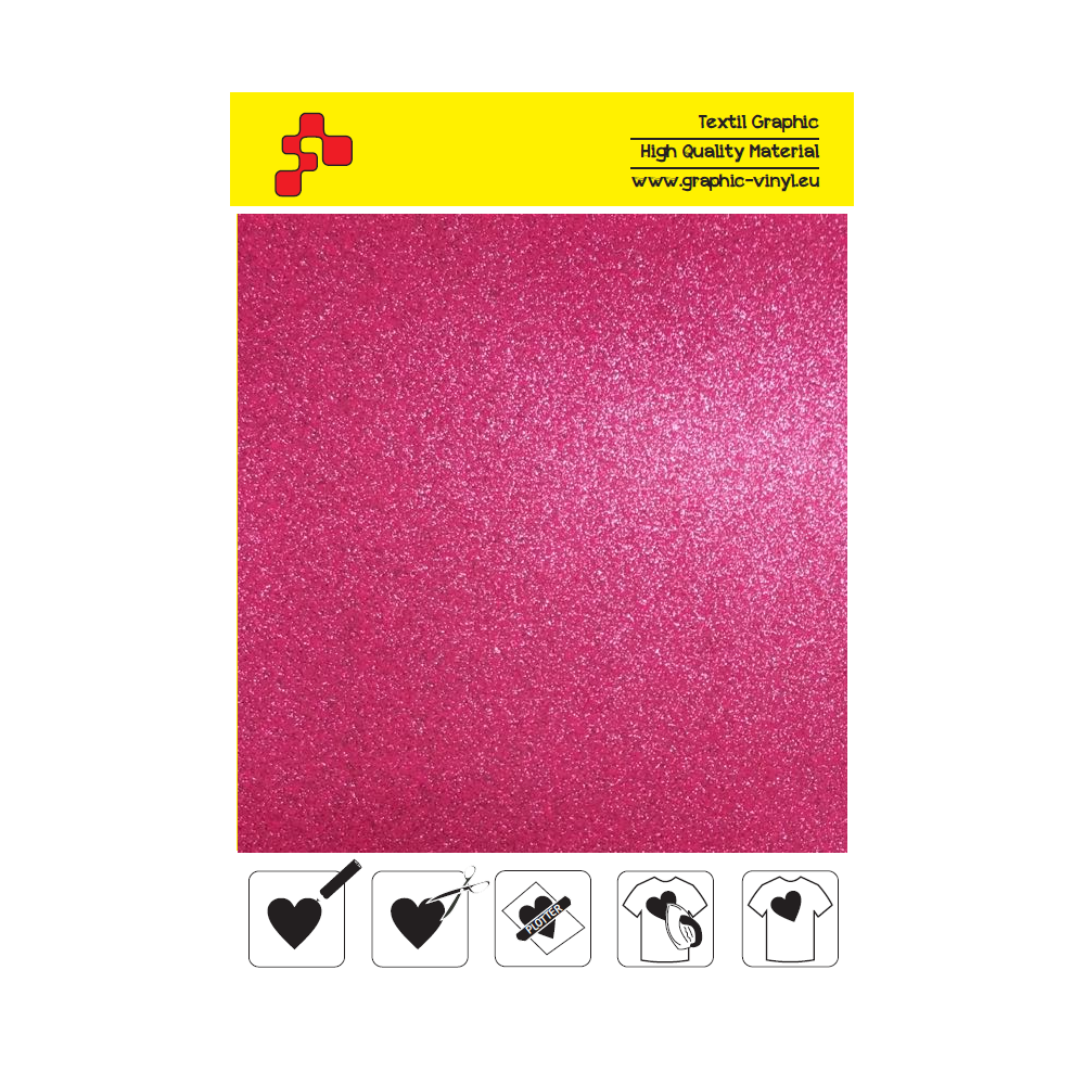IDG736A Pink Glitter (Sheet) thermal transfer film / iDigit