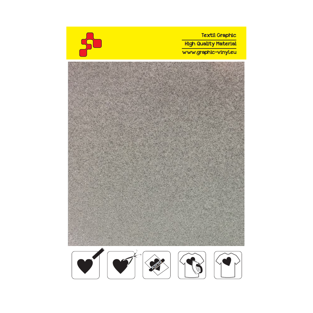 IDP434A Glitterová biela (Arch) nažehľovací fólia / iDigit