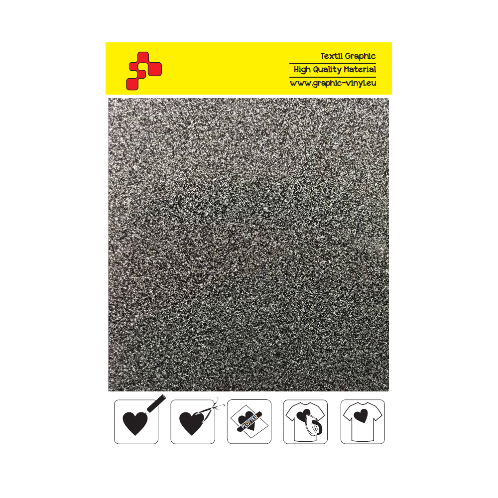 IDP435A Glitter Silver (Sheet) thermal transfer film / iDigit