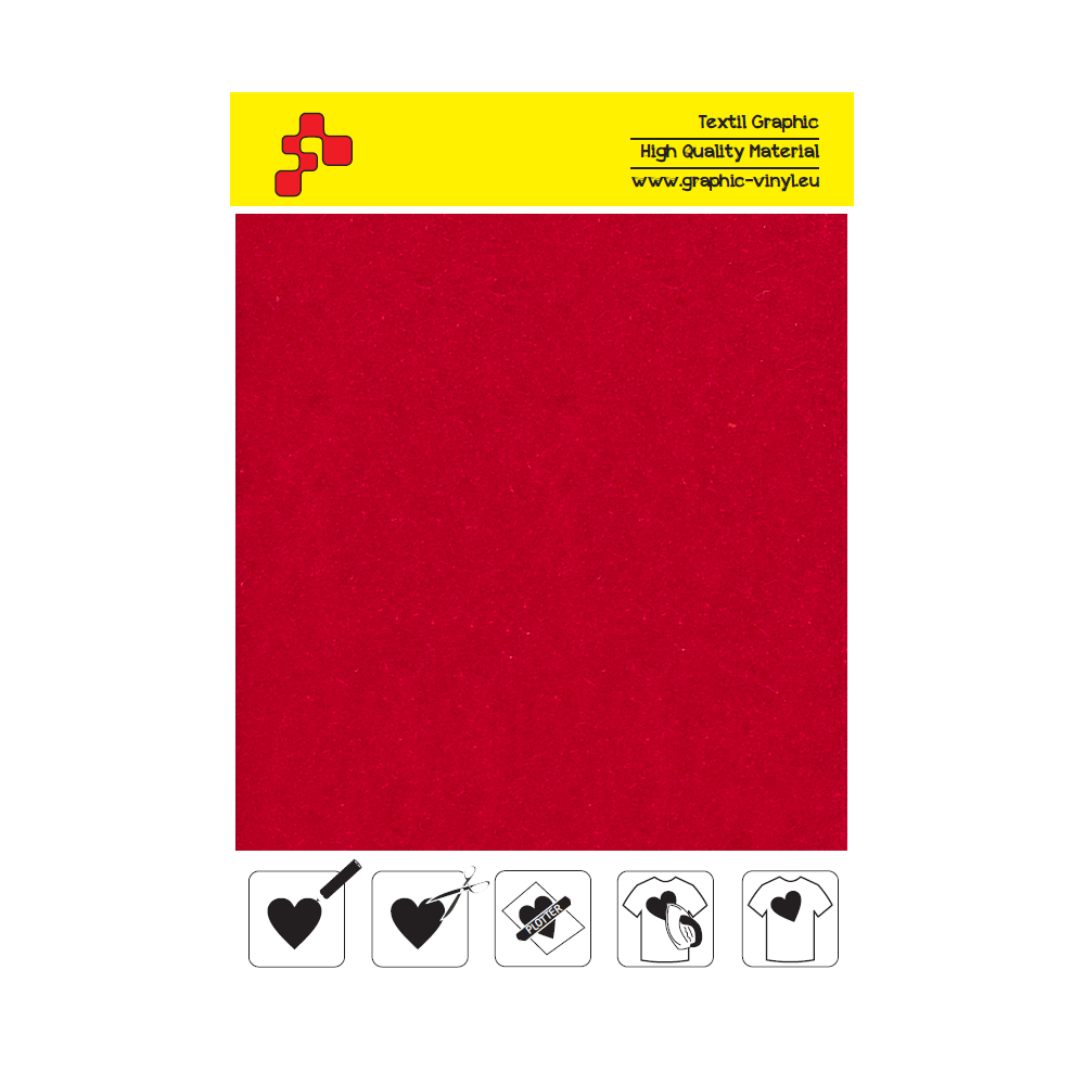 IDVCE04A Electric Red (Sheet) suede thermal transfer film / iDigit