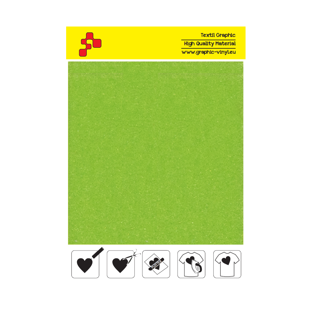 IDVCE23A Lime Green (Sheet) suede thermal transfer film / iDigit