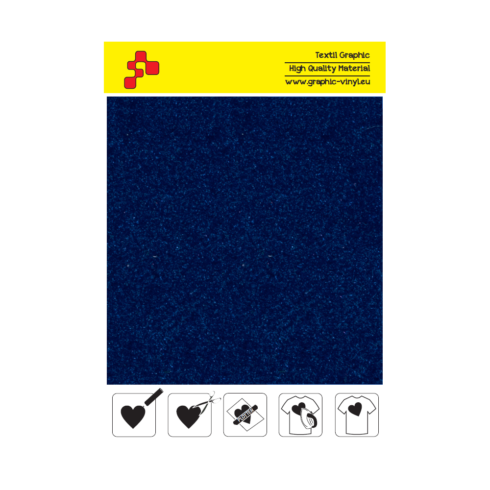 IDVCE09A Royal Blue (Sheet) suede thermal transfer film / iDigit