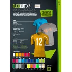 Flexcut Ohnivě červená 11 nažehlovací fólie / SEF Textile