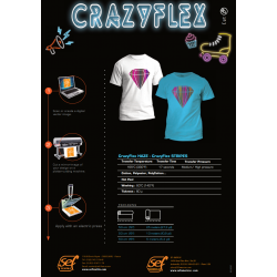 Crazy Flex Blue lagoon 08 nažehlovací fólie / SEF Textile