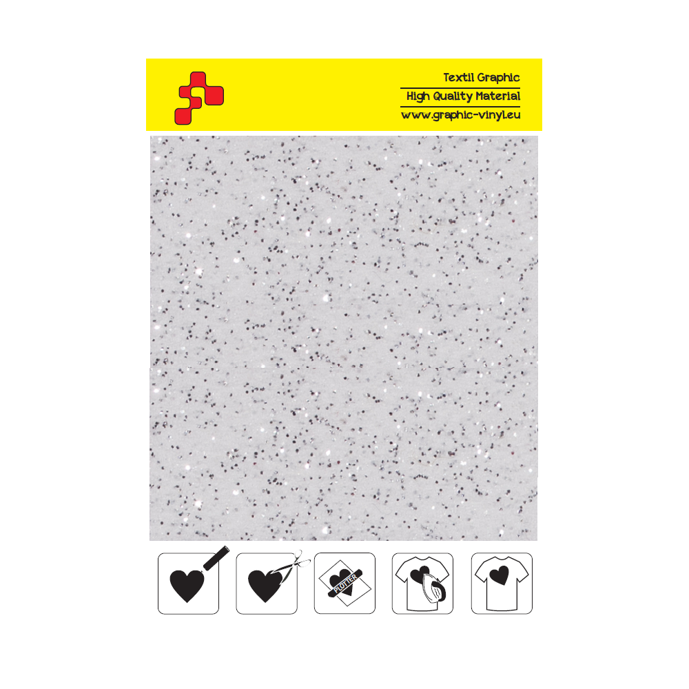 IDD700A White Pearl Glitter (Sheet) thermal transfer film / iDigit