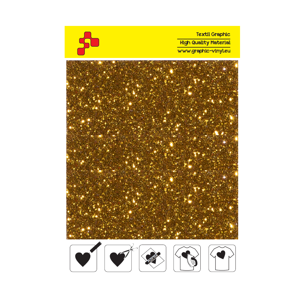 IDD722A Pumpkin yellow Pearl Glitter (Sheet) thermal transfer film / iDigit