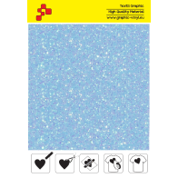 IDDFLUO46A Neon blue Pearl Glitter (Arch) thermal transfer film / iDigit