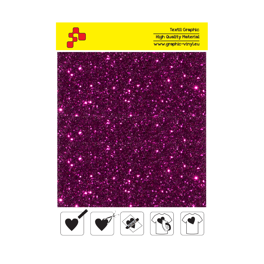 IDD735A Coral red Pearl Glitter (Sheet) thermal transfer film / iDigit