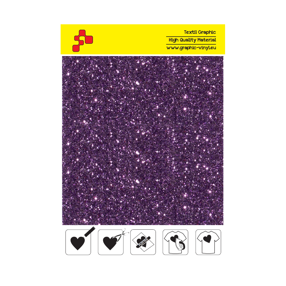 IDD738A Cyclamen Pearl Glitter (Sheet) thermal transfer film / iDigit
