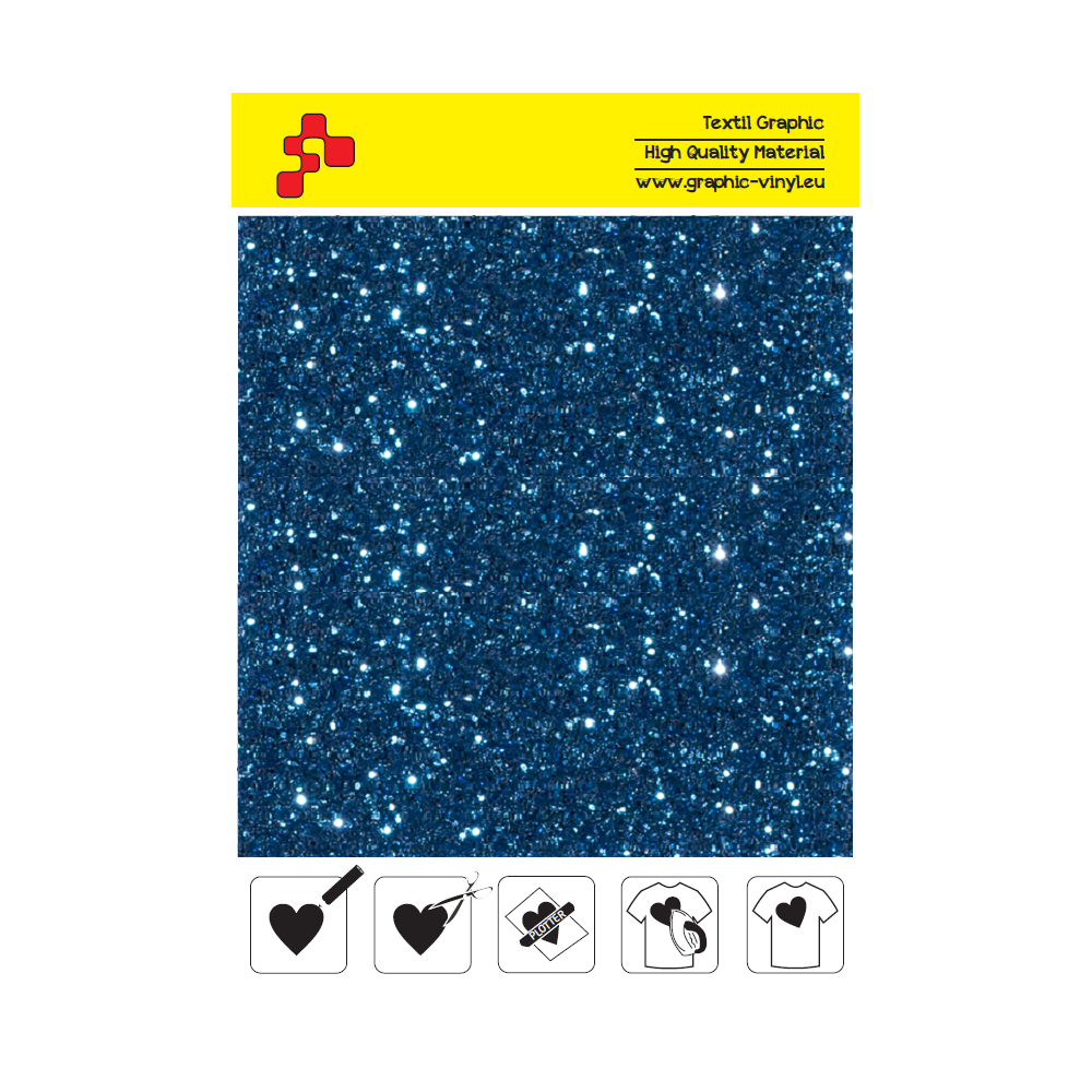 IDD740A Royal blue Pearl Glitter (Sheet) thermal transfer film / iDigit