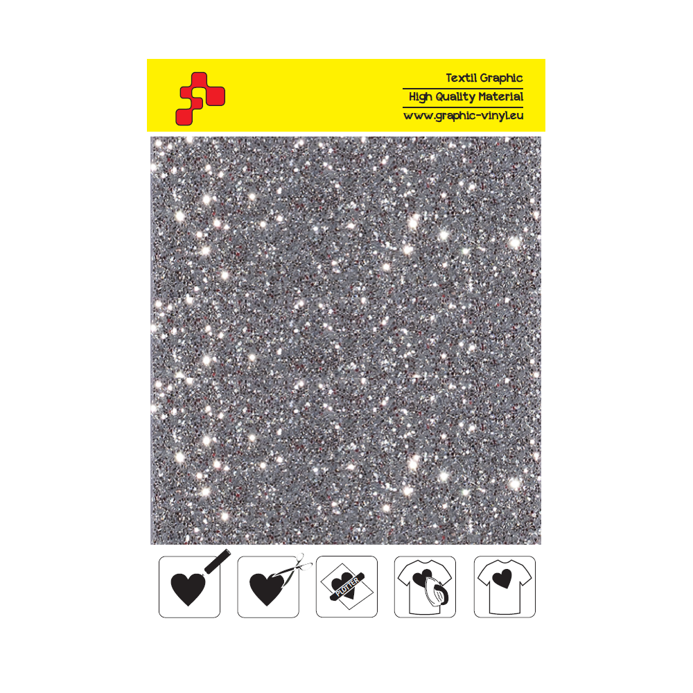 IDD796A Silver Pearl Glitter (Sheet) thermal transfer film / iDigit
