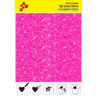 IDDFLUO40A Neon pink Pearl Glitter (Sheet) thermal transfer film / iDigit
