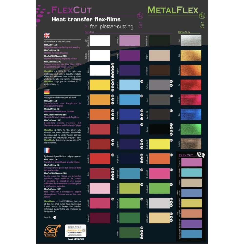 FC000 Sampler A4 Flexcut / SEF Textile